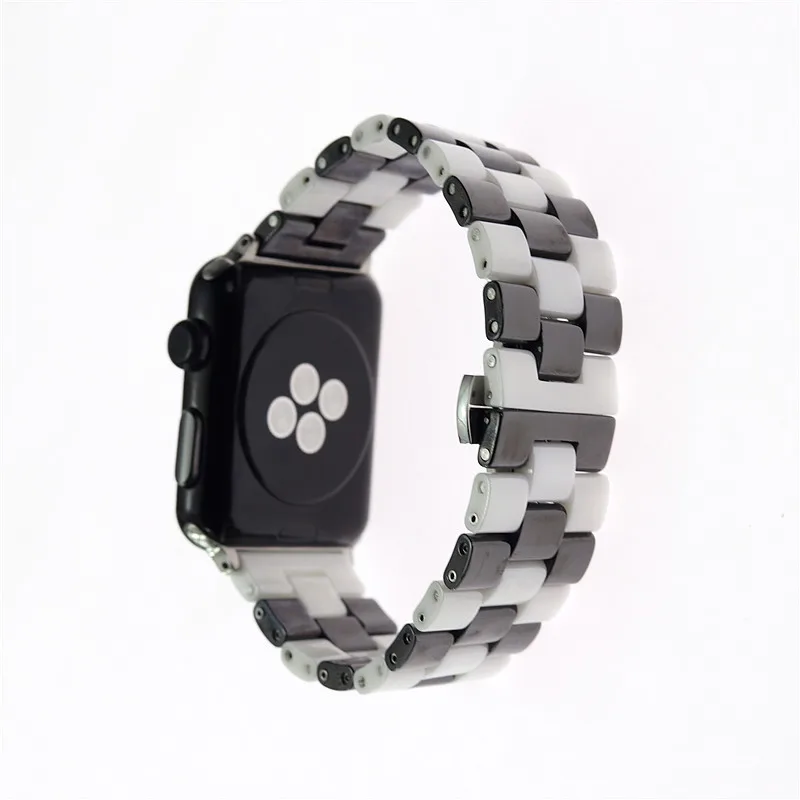 Спортивные Керамика бабочка петля ремешок для наручных часов Apple Watch 4 полосным 44 мм/40 мм наручных часов iwatch серии 4/3/2, ремешок 42 мм, 38 мм, версия соединитель на запястье браслет ремень