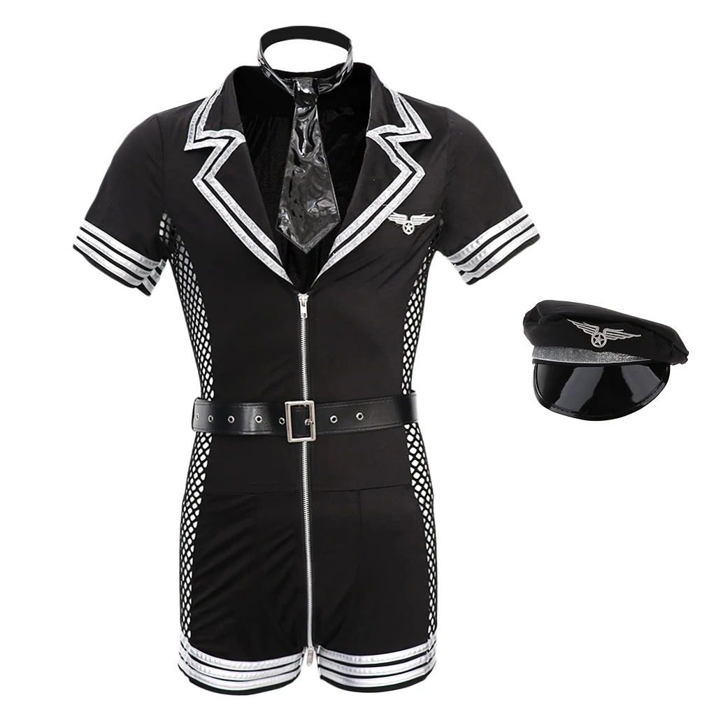 Боди с коротким рукавом шляпой галстуком и ремнем 4 шт. |