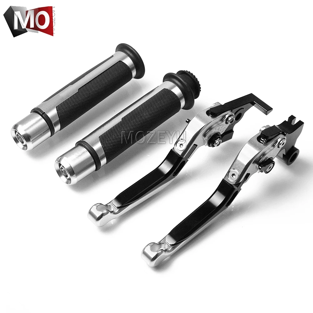 Black Silver Мотоцикл с ЧПУ Регулируемые рычаги тормоза сцепления руль ручные ручки набор для Suzuki GSX 250R GSX250R GSX 250 R - Цвет: Black Silver