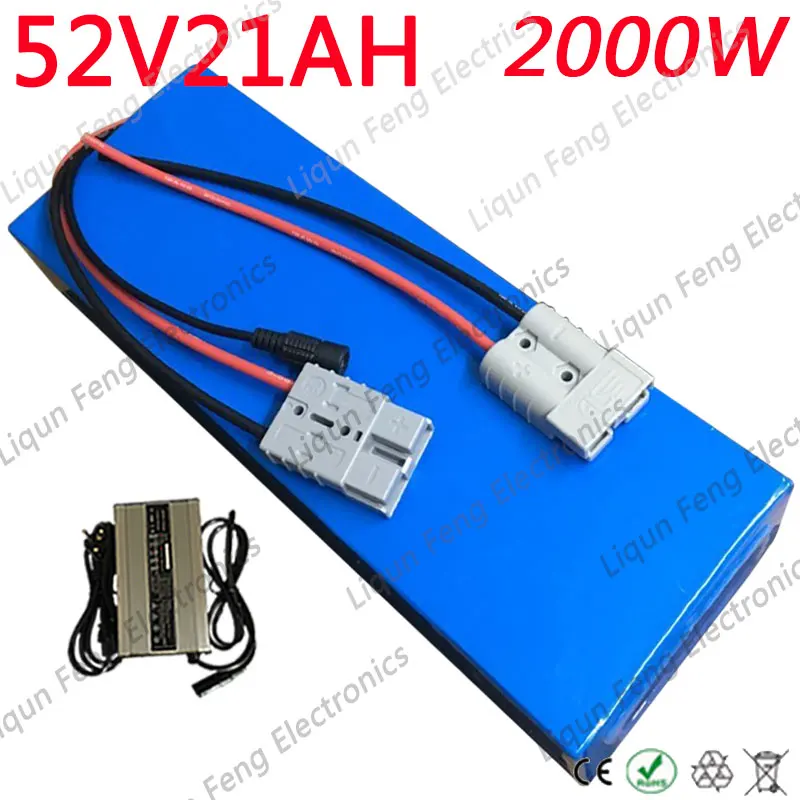 Аккумулятор для электрического скутера 52 в 1000 Вт 1500 2000 аккумулятор велосипеда 20 А