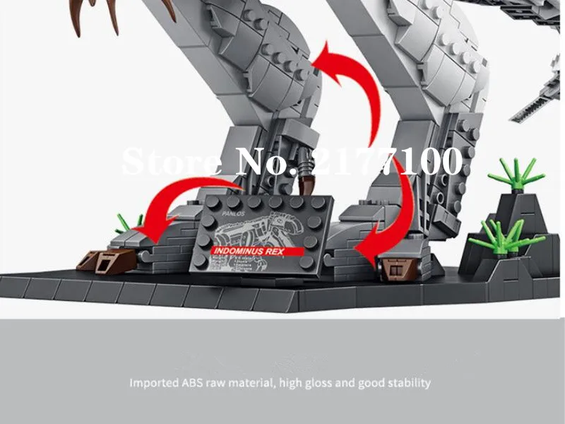 

New Jurassic Worlds Series The Indominus Rex Building Blocks Set Classic Ideas Tyrannosaurus Child Education Toys