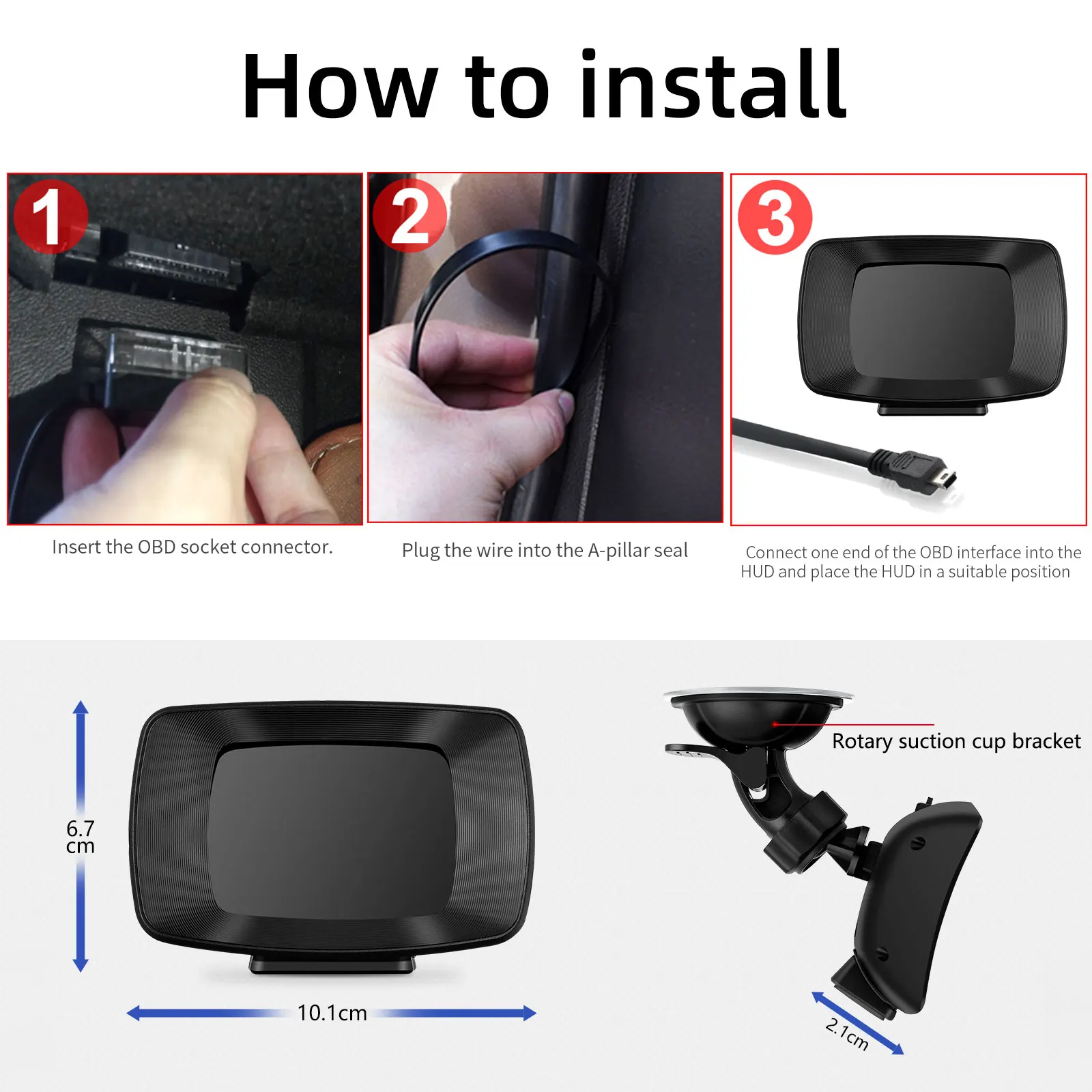 Автомобильный бортовой компьютер OBD2 цифровой HUD дисплей на голову GPS датчик