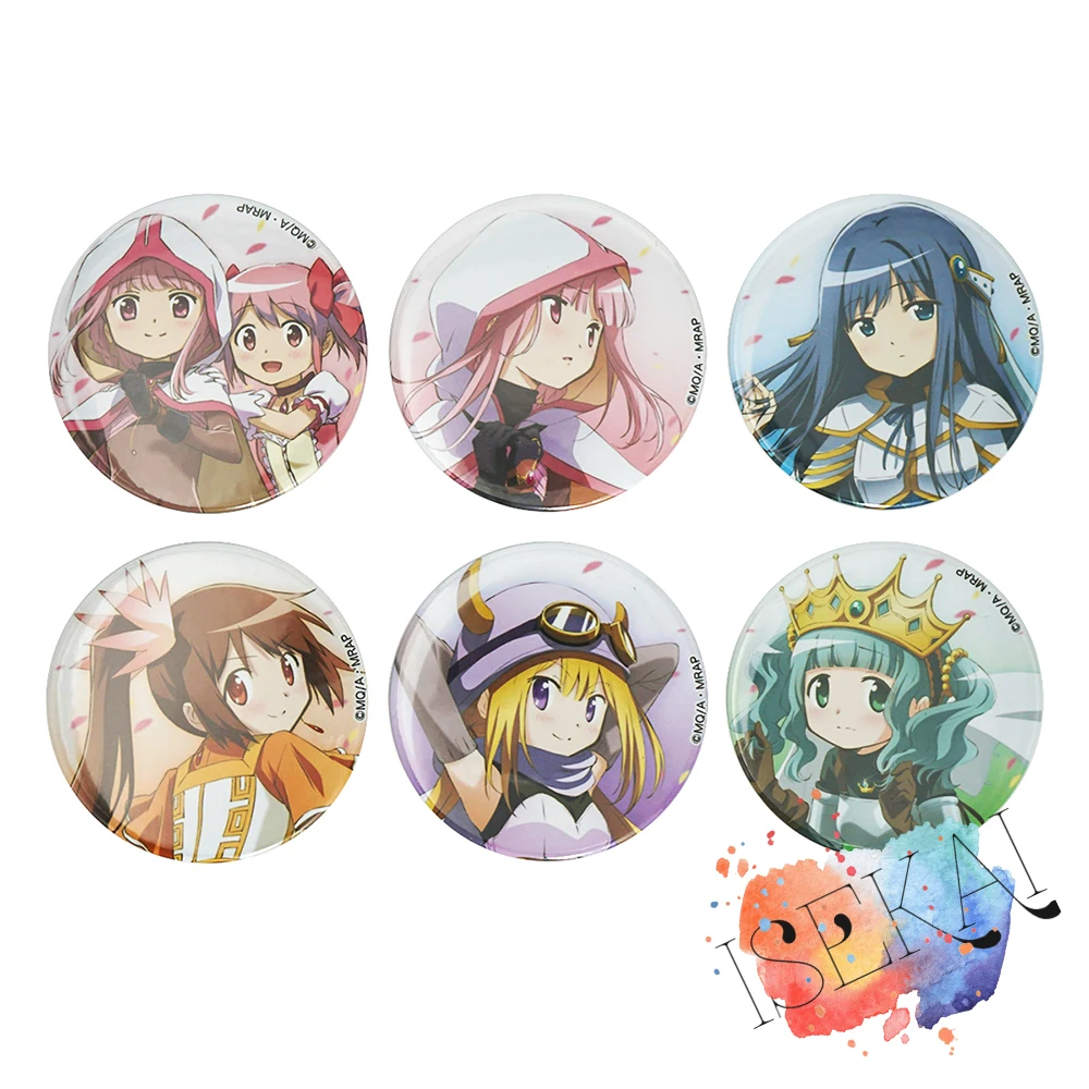 Magia Record Game Madoka Magica Anime Badge Kaname Madoka Felicia Yachiyo Tsuruno Sana Metal Badge Brooch Pins