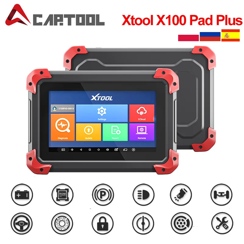 Автоматический сканер XTOOL X100 PAD PLUS OBD2 12 видов специальных функций все системы