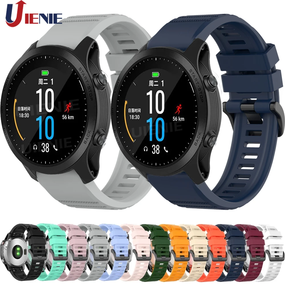 Ремешок силиконовый для смарт часов Garmin Forerunner 935 945 Fenix 6 6Pro 5 5Plus
