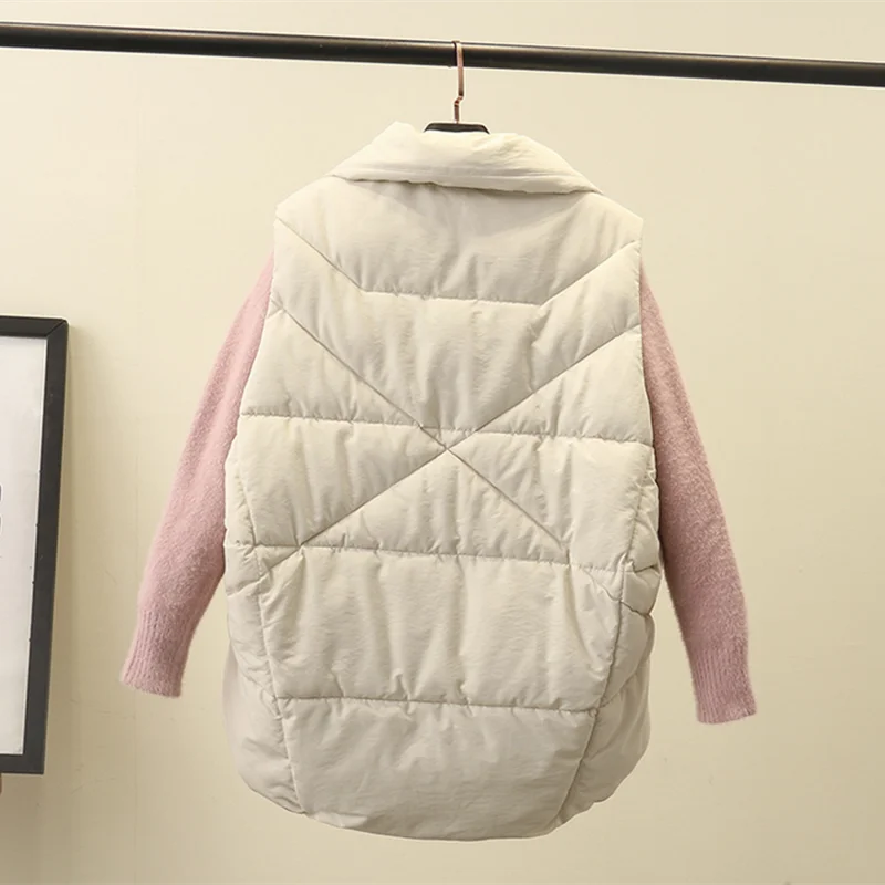 MUMUZI вниз женский хлопковый жилет длинная стильная Весенняя свободная плотная