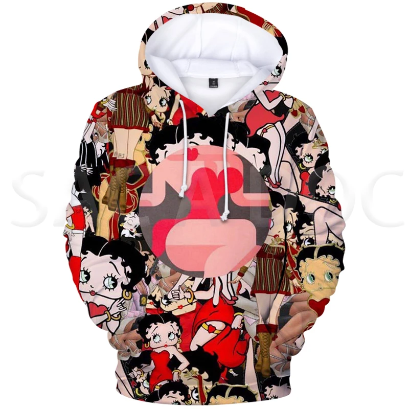 

Новинка 2021, зимняя толстовка с капюшоном для мужчин и женщин, одежда с мультяшным 3D-принтом в стиле Харадзюку 2021