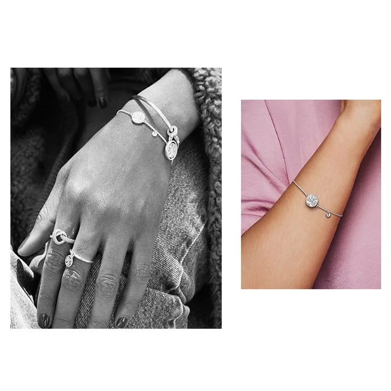 

100% 925 Silver Disne Products For Original Pandora Bracelet Necklace Women's Diy Charm Jewelry