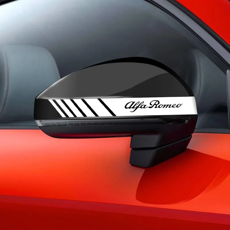 2шт. новая наклейка для украшения заднего вида зеркала автомобиля с полосатым декором для Seat Ibiza 6J 6L FR Ateca Altea XL Leon 2 Leon Alhambra on.