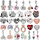 Новые милые чашки единорог Радуга бабочки сердца кулон подходит для к оригиналу Pandora, браслет ожерелье для леди, сделай сам, ювелирное изделие, подарки
