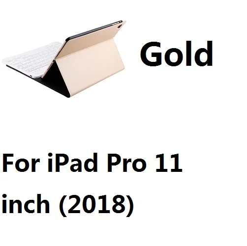 Ультратонкий беспроводной Bluetooth чехол-клавиатура для iPad Mini 12345 Air12 iPad 9,7 Pro 10,5 11 дюймов Air 10,2 - Цвет: For Pro 11 Gold