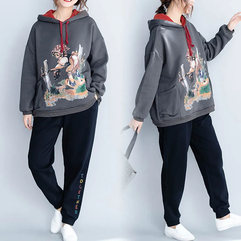 Женский зимний флисовый спортивный костюм размера плюс спортивные костюмы