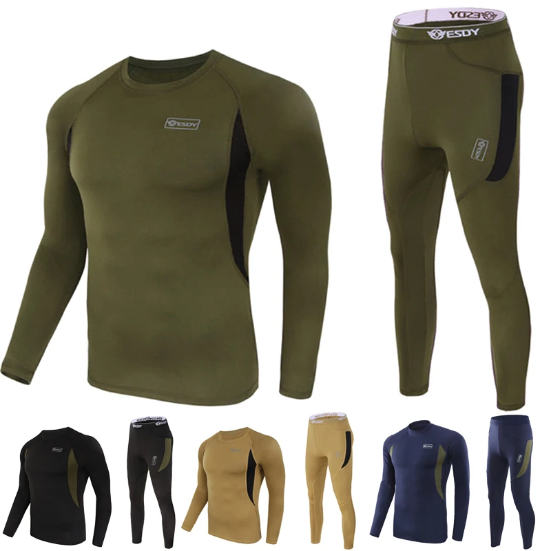 Мужская армейская походная тактическая одежда флисовые футболки и штаны