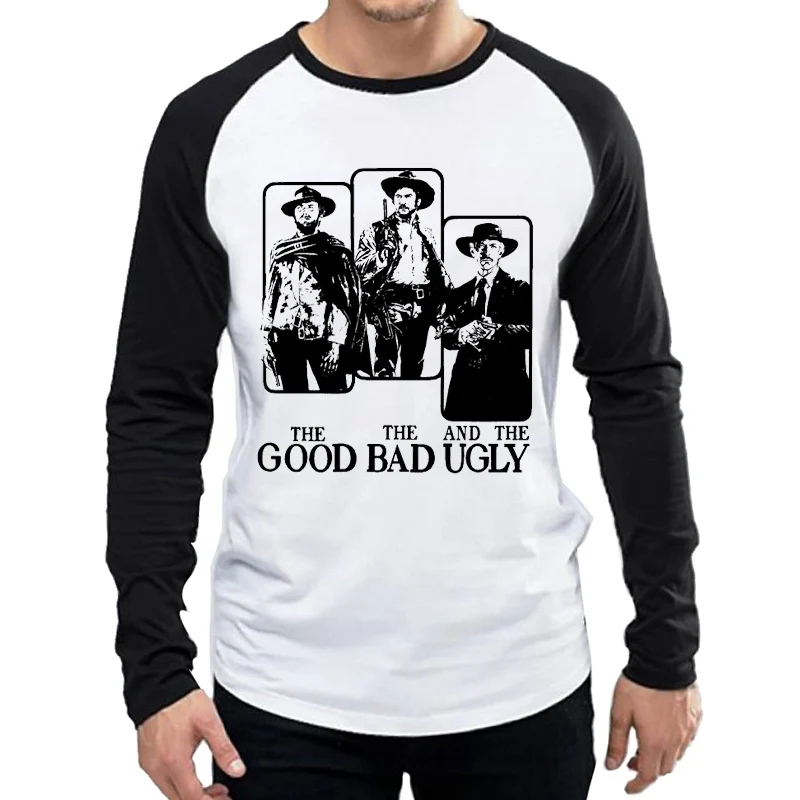 С длинным рукавом хороший плохой и уродливый Футболка Модные мужские фильм