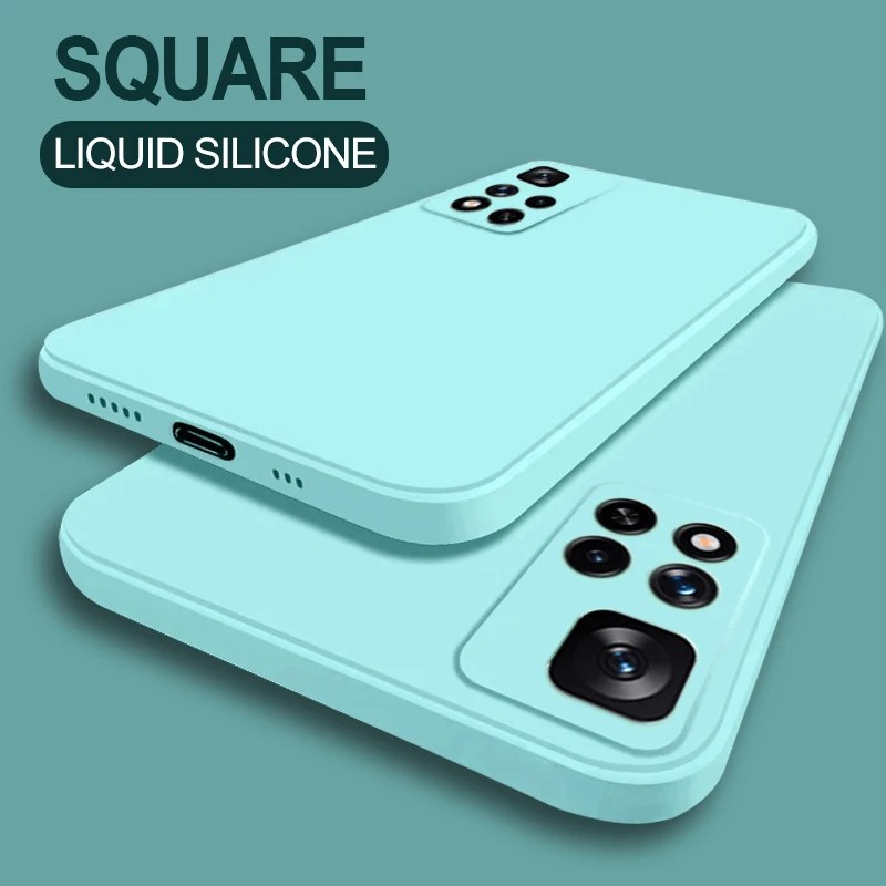 

Redmi Note 10S Case Redmi Note 10 Note 11 Pro Liquid Square Silicone Funda Case For Xiaomi Poco X3 Pro Poco X 3 M3 F3 Poco X3Pro