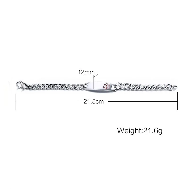 

Customized personalized bracelet initial hand-embossed chain initial stainless steel bracelet fashion for young people