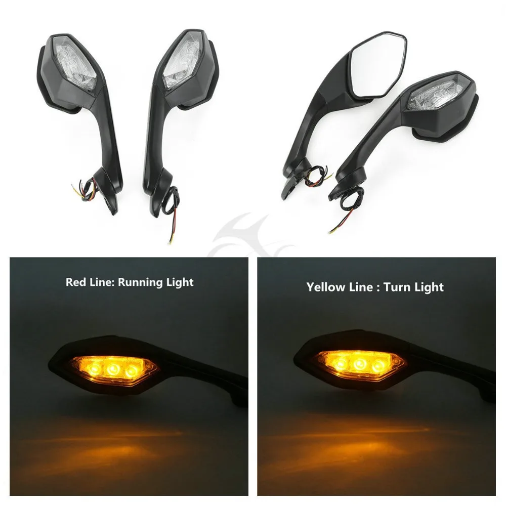 

Motorcycle Accessories Rearview Mirror LED Turn Signal Light For Yamaha YZF R6 2017-2020 YZF R1 2015-2019 16 Turn Signal Mirrors