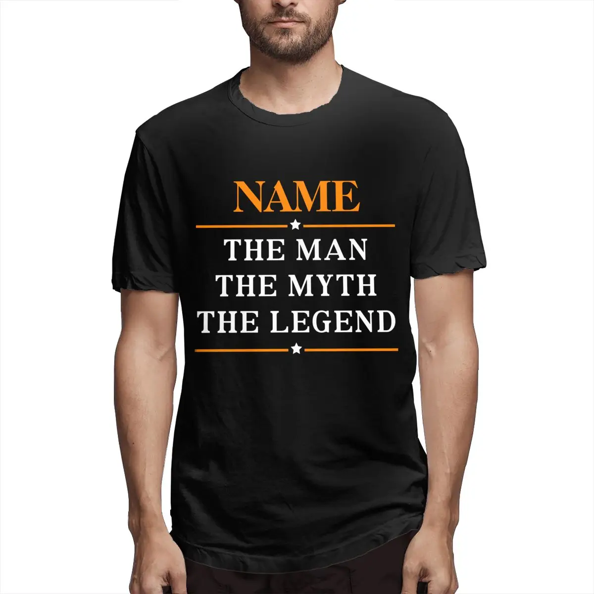 

Personalized Name The Man The Myth The Legend Graphic Tee Men's Short Sleeve T-shirt Aesthetic Tops