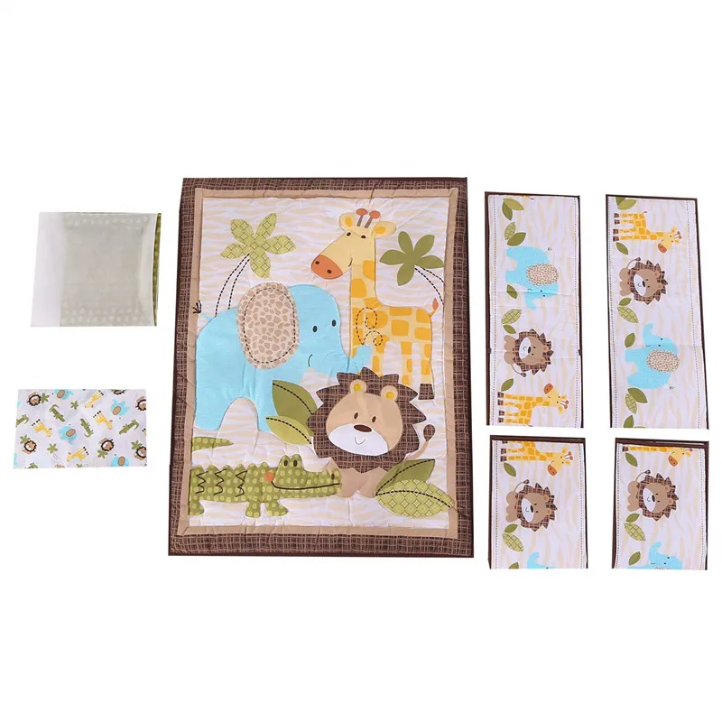 Комплект детского постельного белья из 7 предметов хлопок мягкая детская