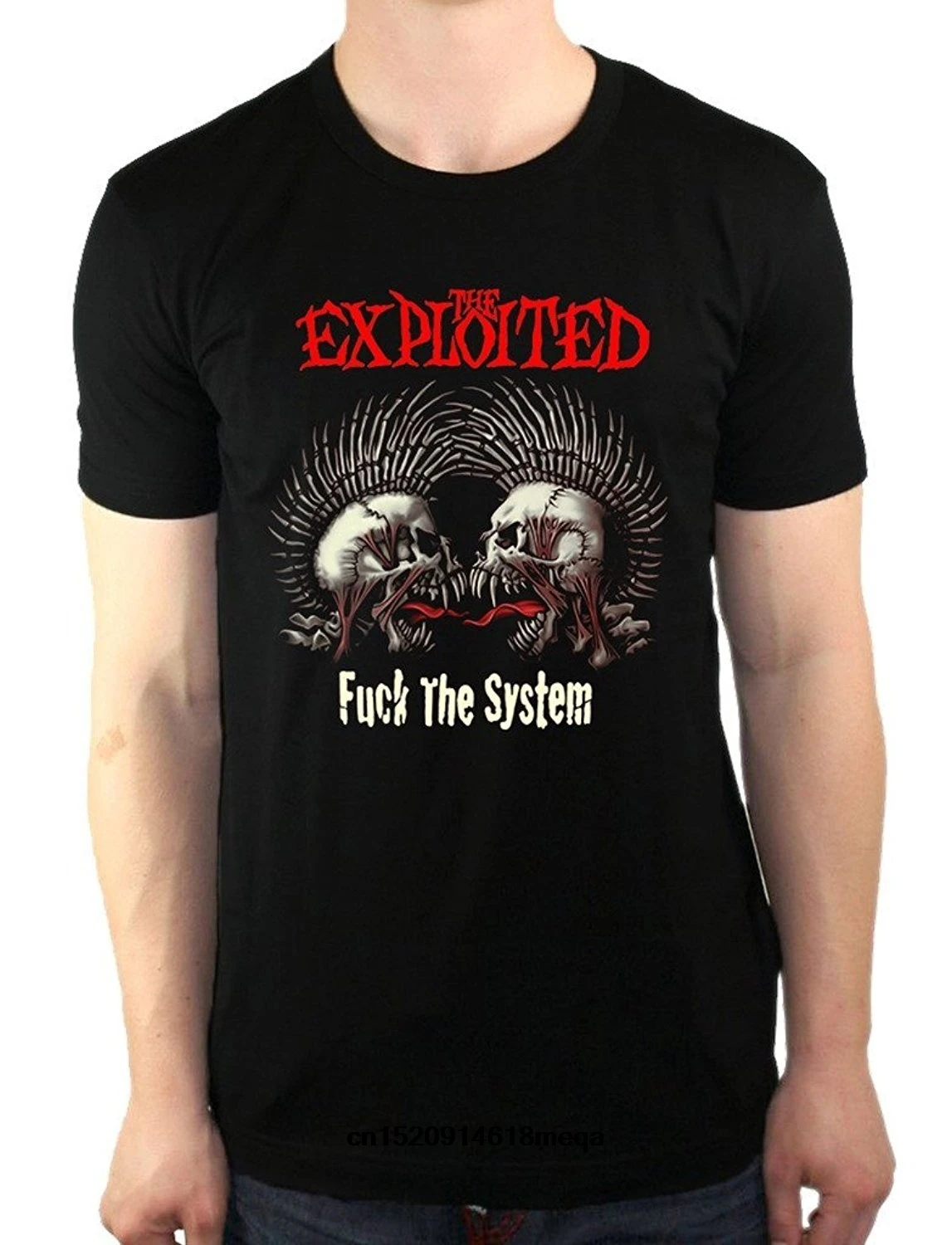 Футболка The Exploited Punk Band F * System мужская с логотипом модная футболка унисекс