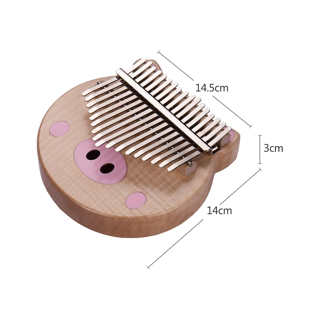 Деревянная калимба с 17 клавишами пальцевое пианино клен сумка для переноски