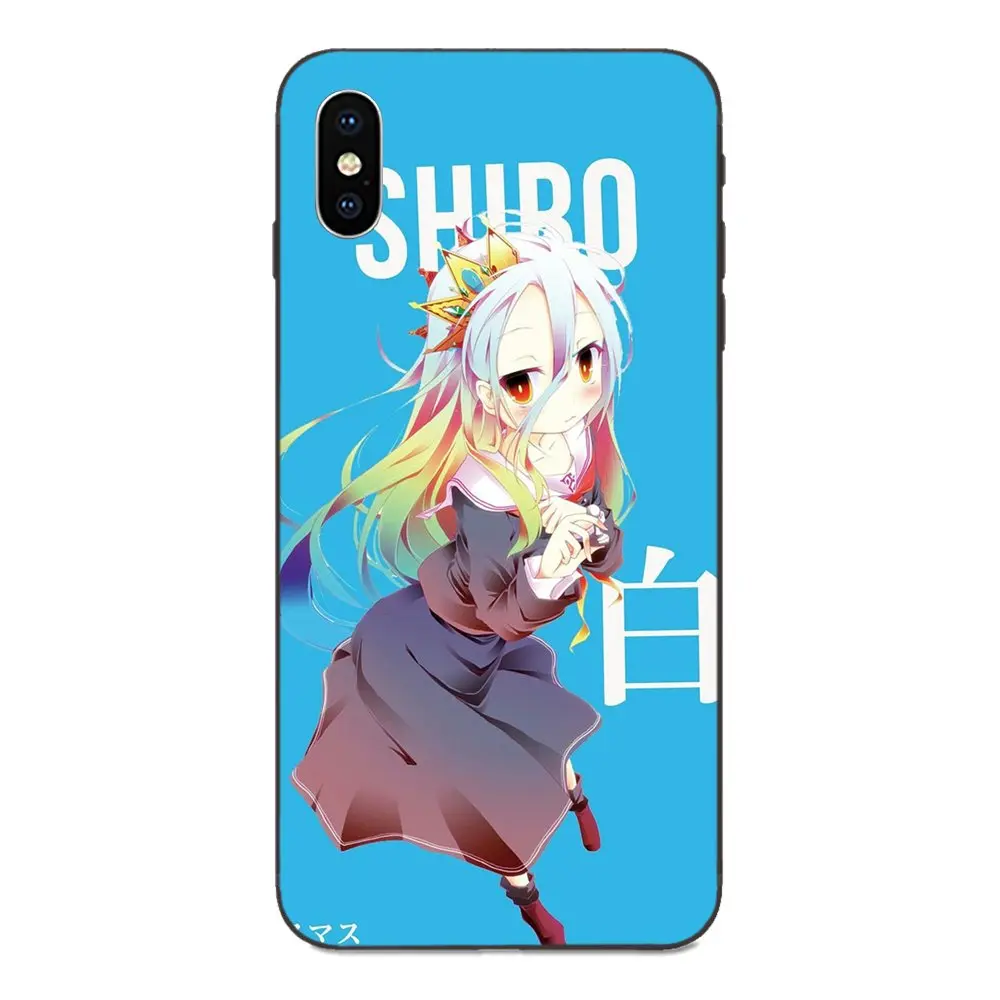 Телефон Cartoon No Game Life Shiro с узором из TPU для Apple iPhone 4 4S 5 5S SE 6 6S 7 8 Plus X XS Max XR.