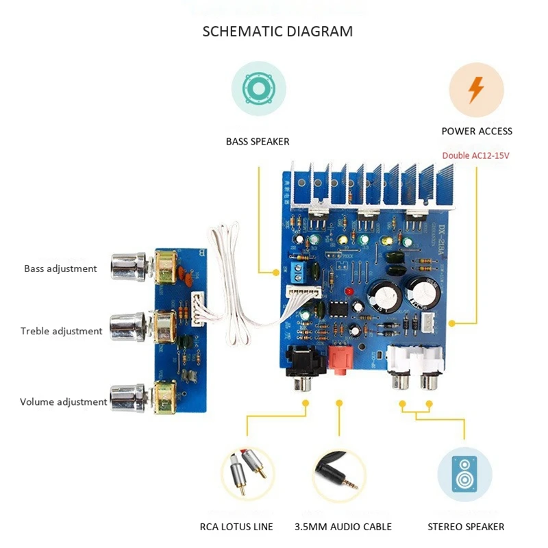 2 1 канальный классический электрический контур TDA2030 аудио усилитель плата