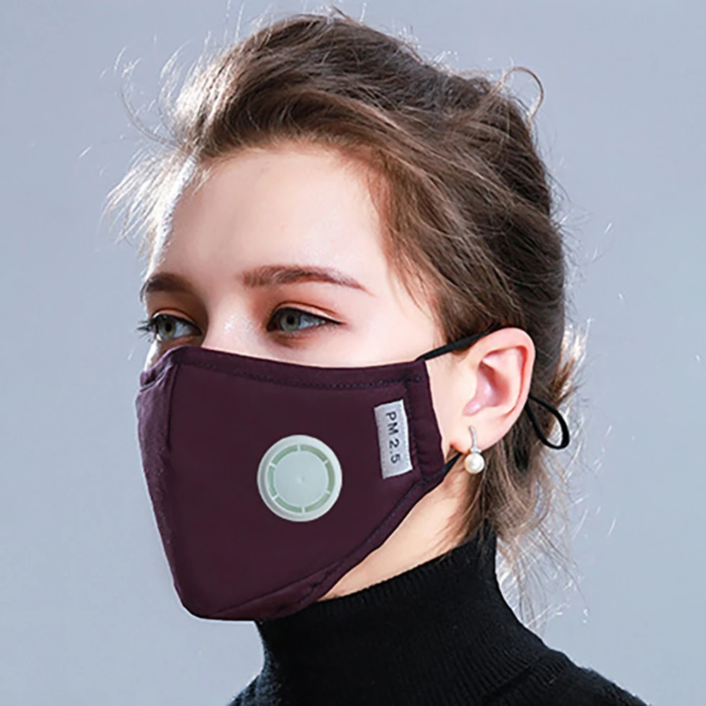Моющийся многоразовый PM2.5 намордник пылезащитный респиратор защитная маска с дыхательным клапаном для активного отдыха велосипедная маска