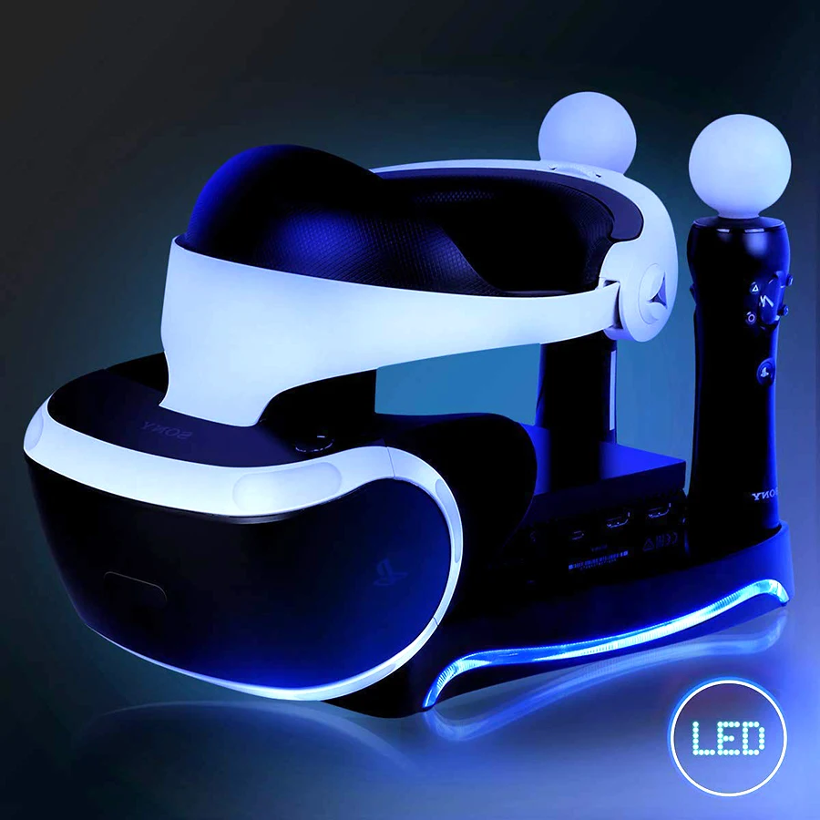 PS4 PS Move VR PSVR LED Подставка для хранения 2 зарядных порта | Электроника
