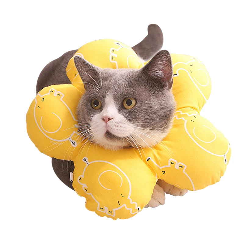 

Yellow Pet Elizabeth Collar Cat Collar Anti Bite Anti Lick Anti Scratch Disgrace Collar Pet Puppy Collar Neck Cap Dog Supplies