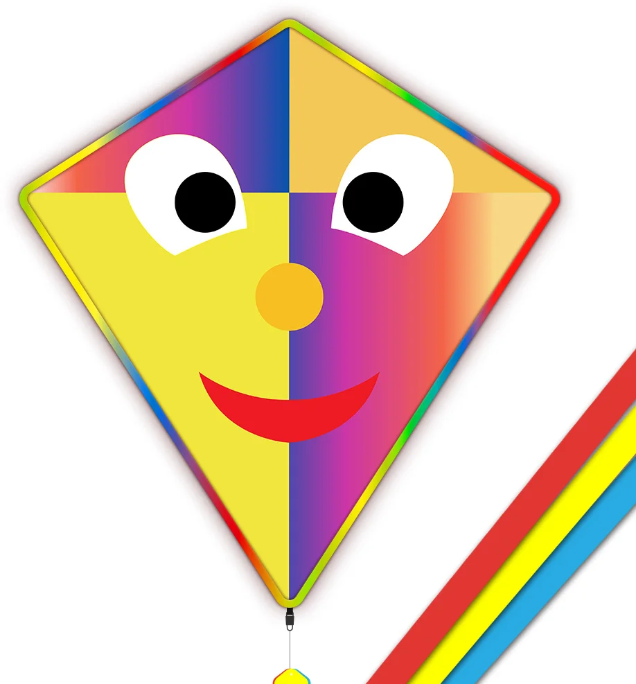 

Mint's Colorful Life Joker Kite for Kids & Adults, Easy to Fly Kite with 118'' Long Tail