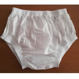 Бесплатная доставка, FUUBUU2207-White-XXL-1PCS широкие эластичные штаны, пластиковые штаны без штанов для взрослых, тканевые подгузники для детские подгузники