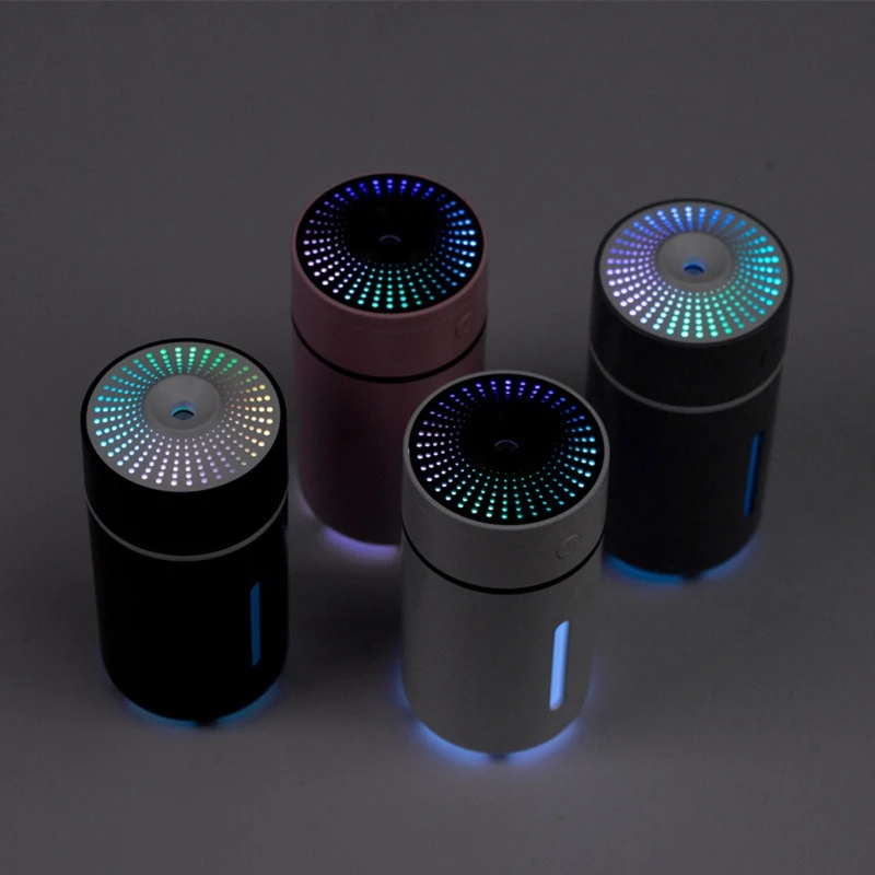 

230ml Ultrasonic Cool Car Mist Humidifier Fogger Mist Maker USB Mini Air Humidifier Purifier with LED Light for Bedroom Office