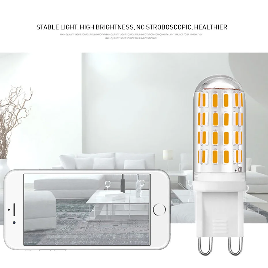 Светодиодный светильник G9 6 шт./упаковка светодиодный SMD4014 52 шт. 40 Вт|led lamp light|g9 led