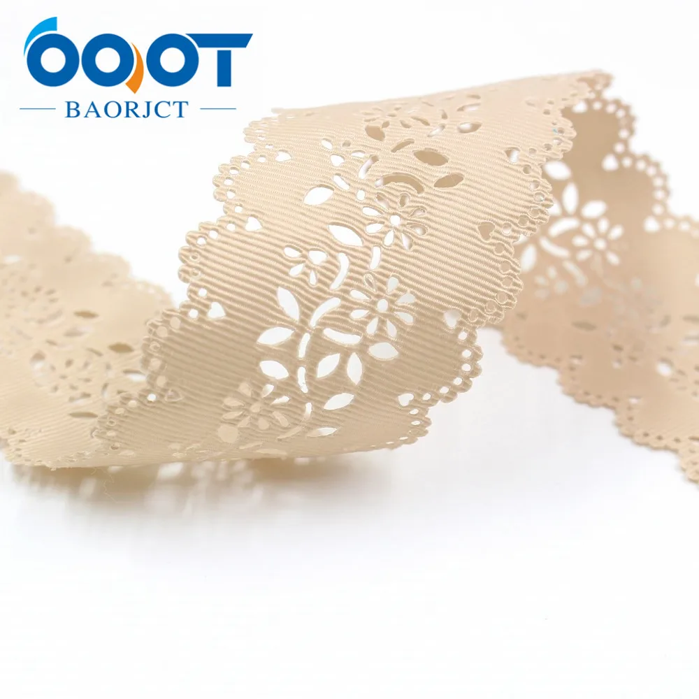 I-19805-1798 OOOT BAORJCT I-19805-1789, горячая Распродажа 43 мм 10 ярдов полые цветы ленты, поделка бант крышка аксессуары и украшения материал - Цвет: I-19805-1798