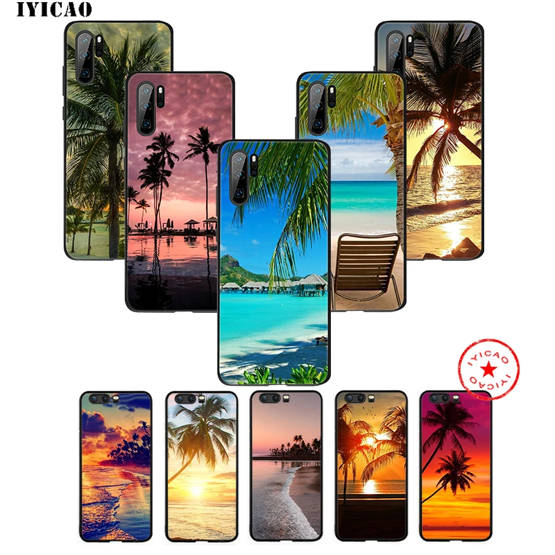Летний Пляжный мягкий черный чехол для huawei mate 30 Lite Pro Y9 Y7 Y6 Prime 2018 2019 телефона |
