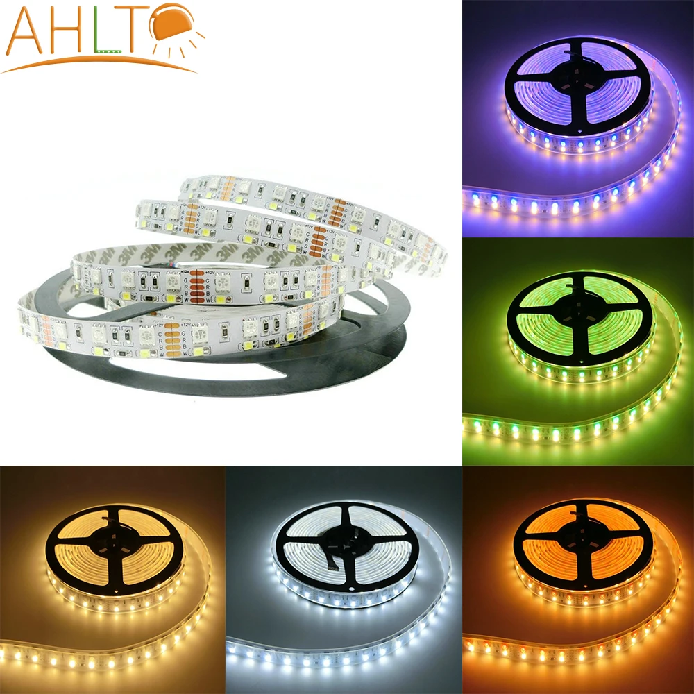 

5M Double Row 600 Leds RGBW LED Strip SMD 5050 2835 DC 12V No Waterproof Neon Lamps Bar TV Living Fairy Lights Bedroom Christmas