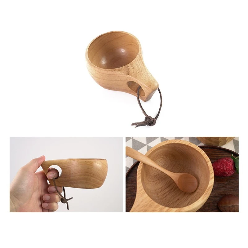

Chinese Portable Wood Coffee Mug Rubber Wooden Tea Milk Cups Water Drinking Mugs Drinkware Handmade Juice Lemon Teacup Gift 2021
