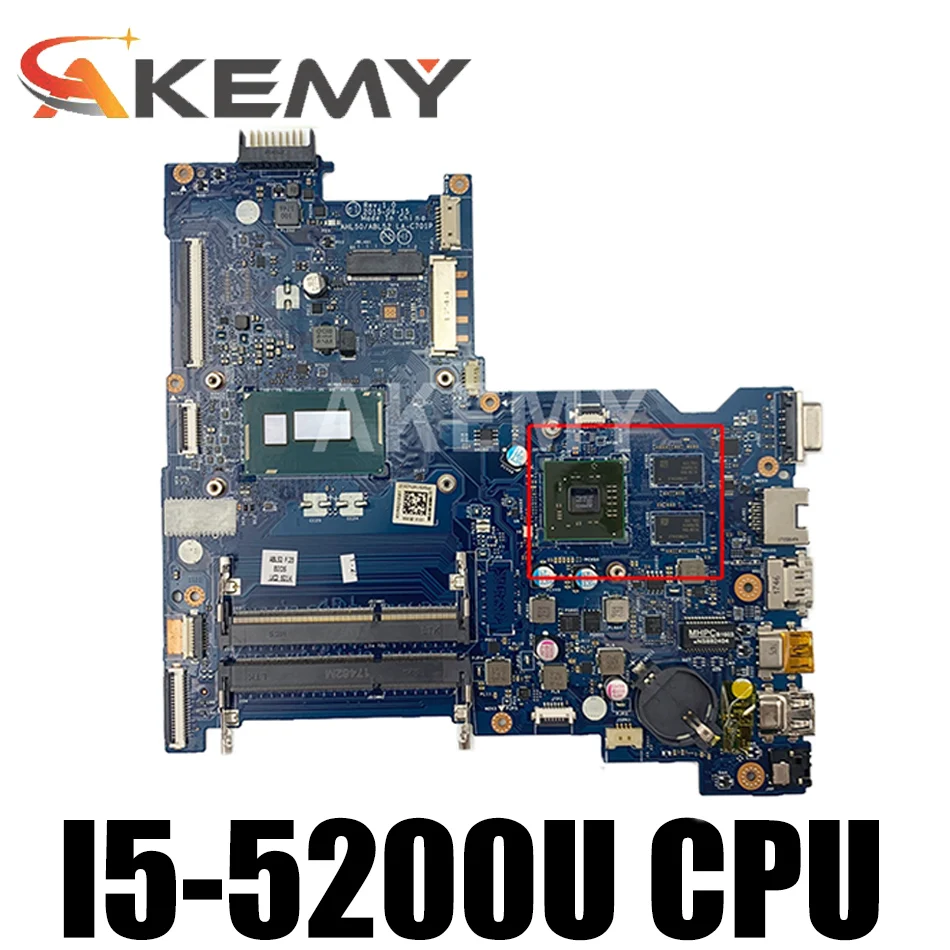 

Высокое качество для HP 15-AC 15-AC106TX Материнская плата ноутбука 815245-501 AHL50/ABL52 LA-C701P с SR23Y I5-5200U Процессор 100% полностью протестирована
