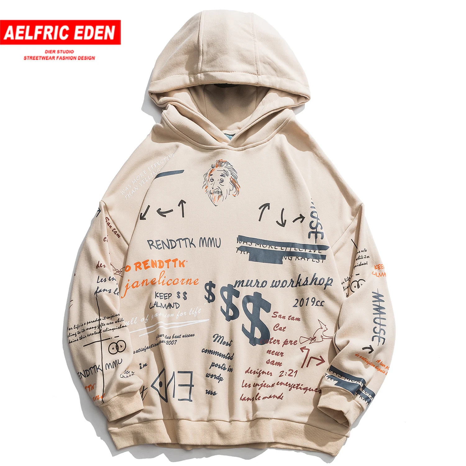Мужская Толстовка Оверсайз Aelfric Eden винтажная толстовка с капюшоном в стиле