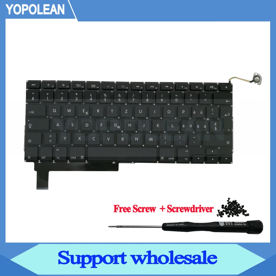 Новый швейцария Швейцарский Клавиатура для ноутбука MacBook Pro моноблок 15 &quotA1286 2009