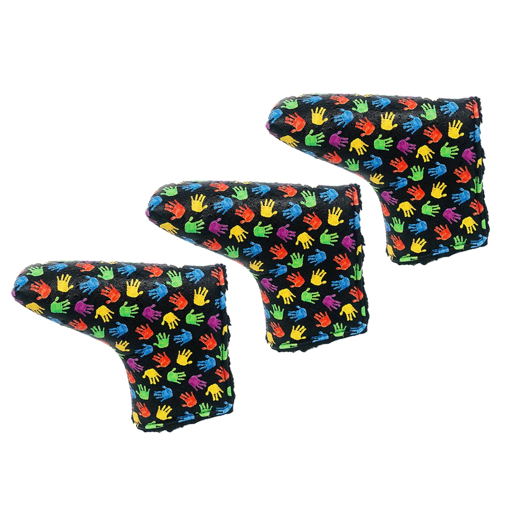 

PU Waterproof Golf Blade Putter Head Cover Club Headcover Protector 3pcs