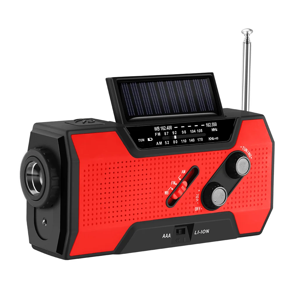 Hand Crank Radio Multi-Purpose Always In Power With SOS Alarm For Emergency Charger Bank LED Reading Lamp | Электроника
