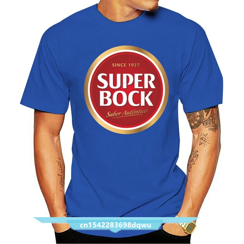 

men's Casual Fashion T-shirt Round Neck Cool man's Super Bock Beer Portugal Fashion Printed men's T-Shirt Short Sleeve