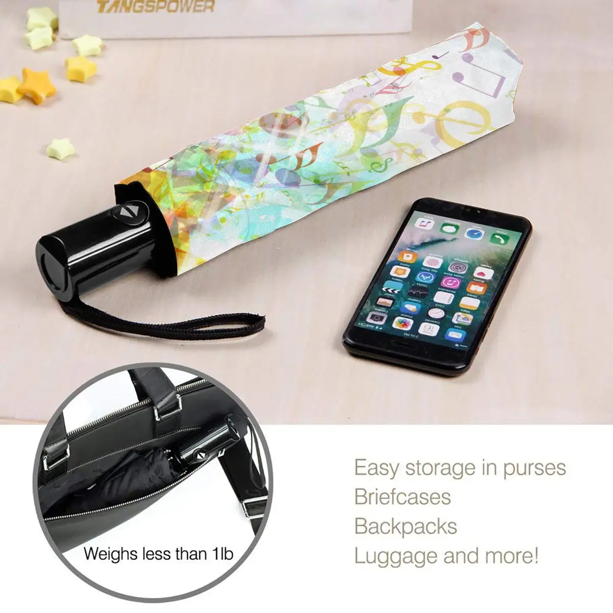 Абстрактный разбитый фон для музыкальных заметок Ветрозащитный Автоматический