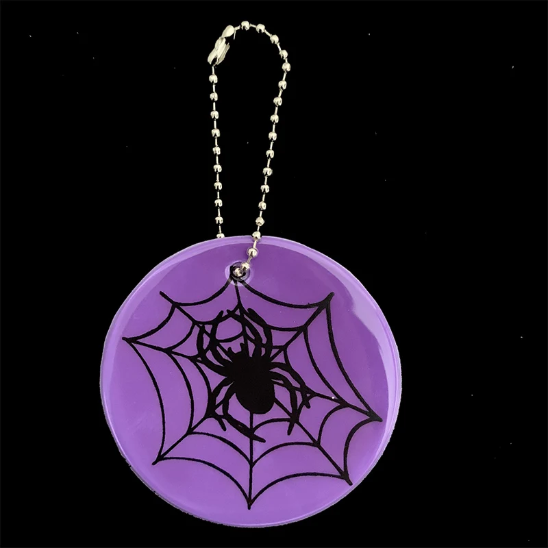 Wholesale 50pcs Spider Pattern Reflective keychain bag pendant accessories for visibile safety use Bag Ornament | Автомобили и
