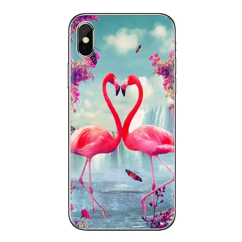 Танцы Фламинго платье с полосками и цветами Розовый силиконовый чехол для Samsung