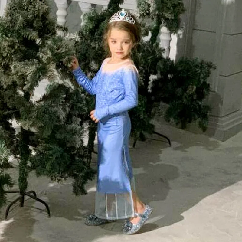 Платье для девочек вечерние платья принцесс на день рождения королевы мороза 2