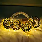 Светодиодная гирлянсветильник с Луной и звездами, s Eid Mubarak, Декор, мусульманский ислам, ИД, праздвечерние чные украшения Ramada, Сказочная гирлянда Kareem, светильник щение, домашний декор