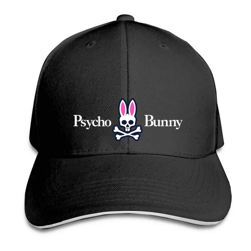 Psycho Bunny бейсбольная кепка для мужчин и женщин, Кепка-Дальнобойщик, модная Регулируемая Кепка - Цвет: 2-Black